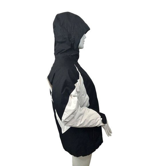 North Face Girls’ Winter Jacket XL 18  Black Pink White Hooded 2 in 1 Insulated - Picture 11 of 15